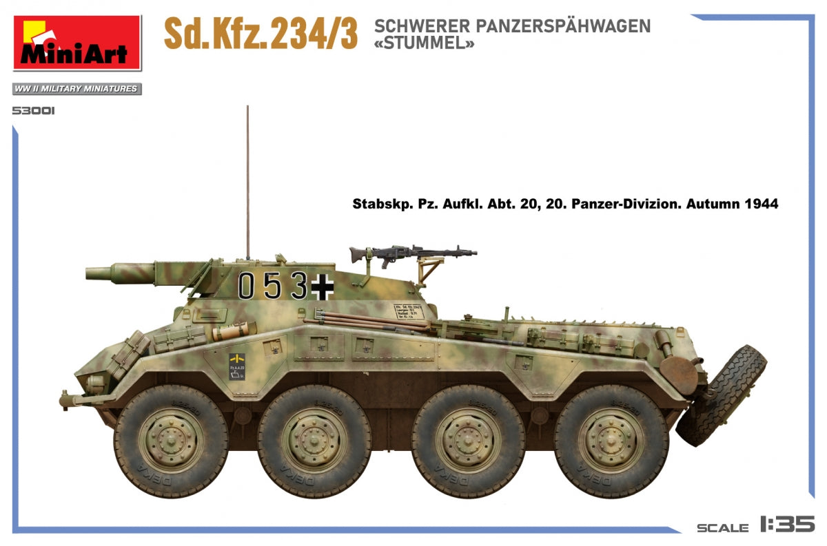 MiniArt 53001 Sd.Kfz.234/3 SCHWERER PANZERSPAHWAGEN STUMMEL 1/35 – Bild 14