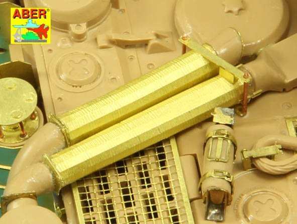Aber 35A127 Feifel air cleaners tubes for early Tiger I, Ausf.E (Sd.Kfz.181) 1/35 – imagen 10