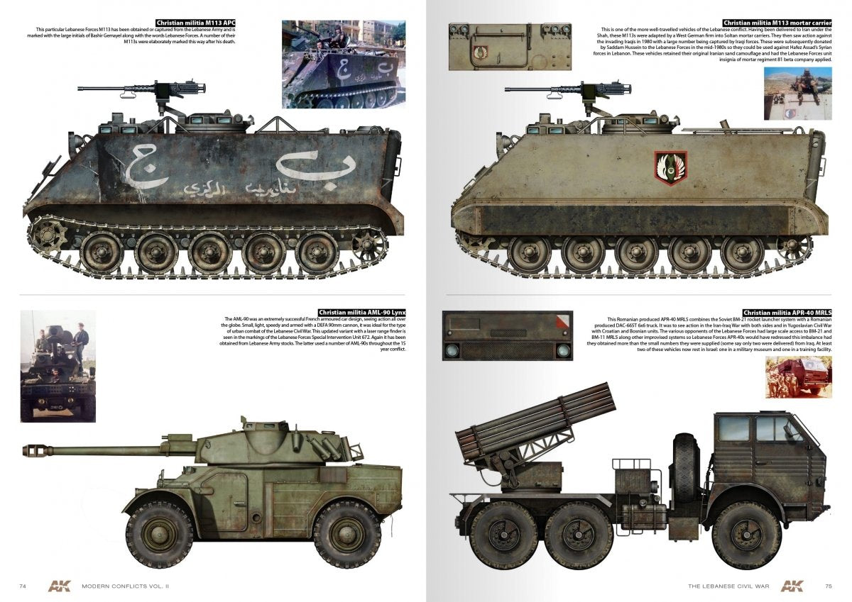 AK Interactive AK285 WARS IN LEBANON VOL. 2 – MODERN CONFLICTS PROFILE GUIDE VOL. II – immagine 5