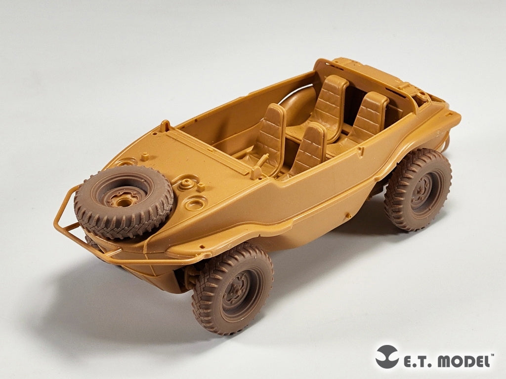 E.T. Model P35-136 WWII German Schwimmwagen Type166 Sagged wheels Wide For TAMIYA Kit 1/35 – imagen 6