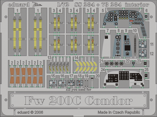 Intérieur du Fw 200C Condor Eduard SS284 au 1/72 REVELL