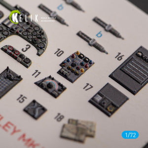 KELIK K72159 ARMSTRONG WHITWORTH WHITLEY MK.V - interior 3D decals for Airfix kit 1/72 – Bild 4