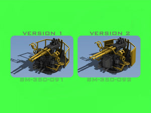 Master SM-350-091 USN 40 mm/56 Bofors twin mount ver.1 / with Mk-51 director - (resin, PE and turned parts) - (6pcs) 1/350 – zdjęcie 4
