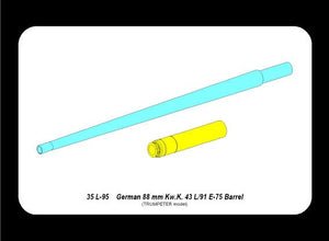 Aber 35L-095n Barrel for German E-75 tank (1/35) – image 4