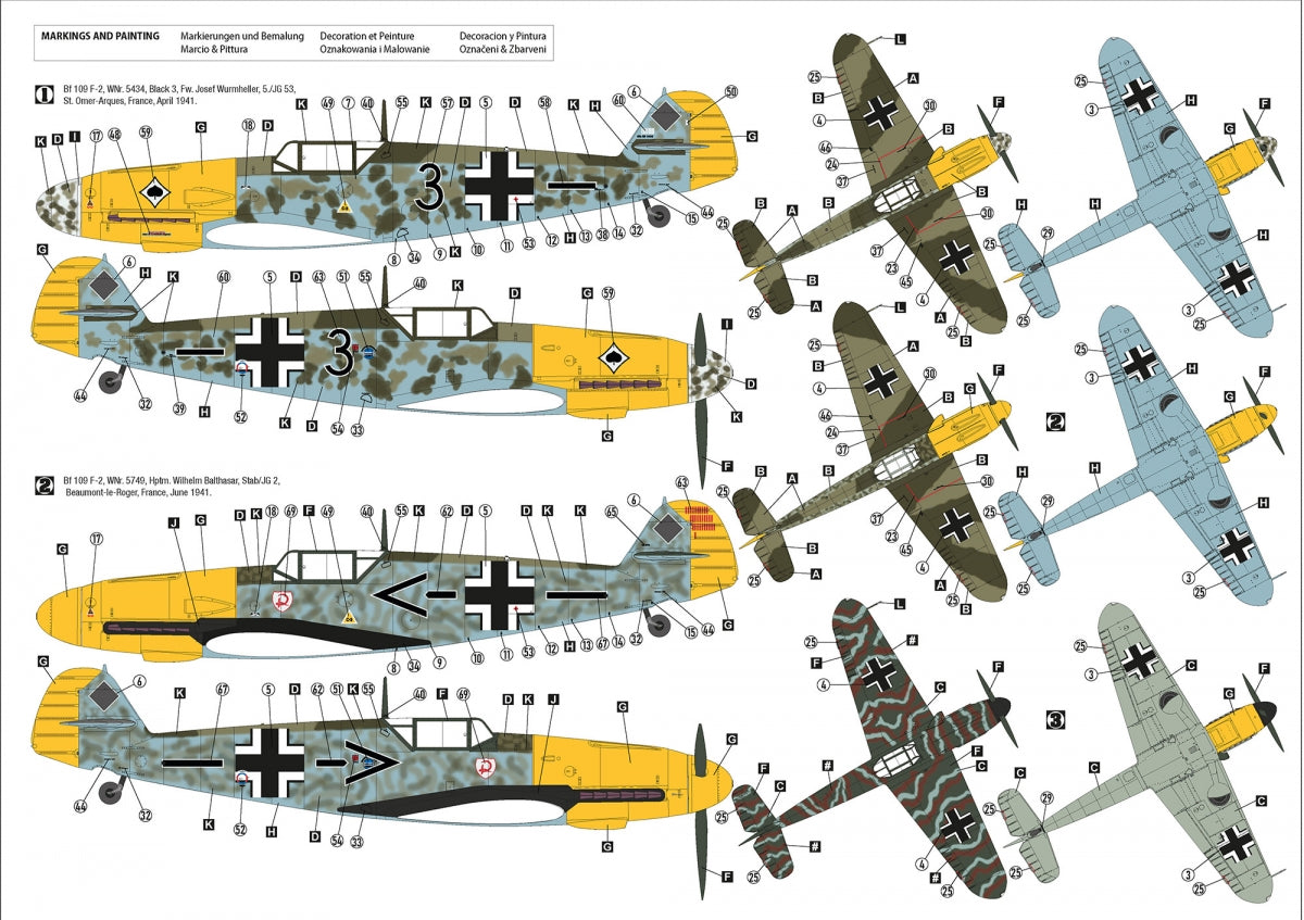 Hobby 2000 32015 Bf 109 F-2 Front Ouest (HASEGAWA + CARTOGRAF + MASQUES + PIÈCES EN MÉTAL) 1/32 – image 3