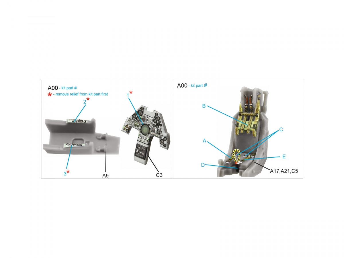 Quinta Studio QD72126 AV-8A early 3D-Printed colored Interior on decal paper (Airfix) 1/72 – image 2