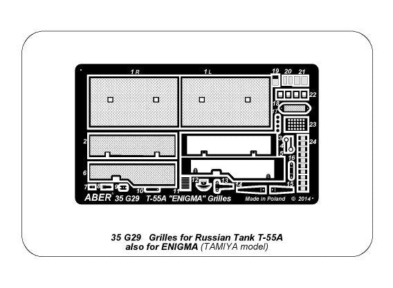 Aber 35G29 Grilles for Russian Tank T-55A also for T-55 ENIGMA 1/35 – Bild 8