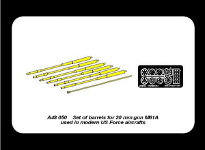 Aber A48 050 Set of barrels for 20 mm gun M61A1used in modern US Force aircrafts 1/48 – immagine 11