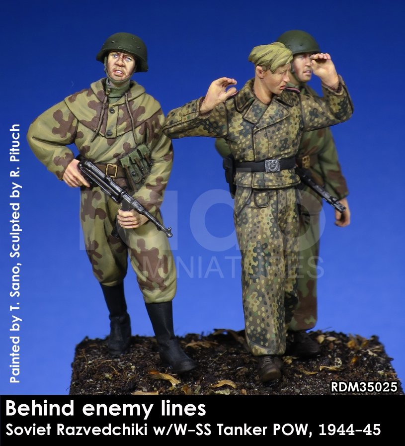 RADO Miniatures RDM35025 Soviet Razvedchiki w/W-SS tanker POW, (1944-45) 1/35 – Bild 2