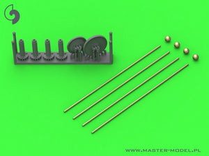 Master GM-16-006 German Vehicle Width Gauges (4 pcs., LONG - used e.g. on Sd.Kfz. 234) 1/16