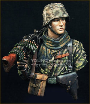 Young Miniatures YM1869 Waffen SS Young Machine Gunner 1944 1/10 – zdjęcie 7