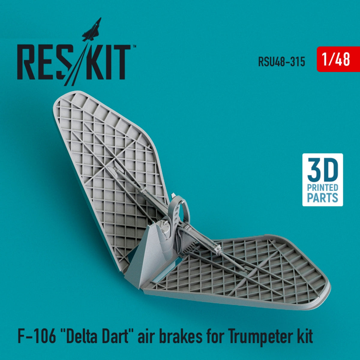 RESKIT RSU48-0315 F-106 "DELTA DART" AIR BRAKES FOR TRUMPETER KIT (3D PRINTED) 1/48