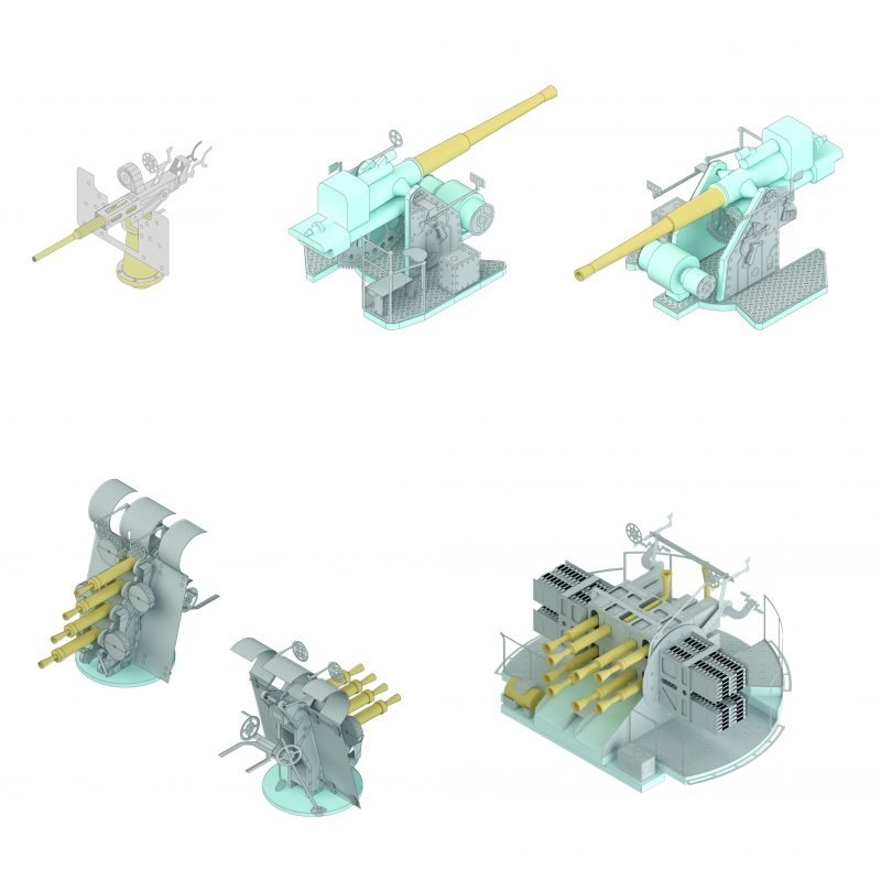 MK1 Design MS-20013 HMS RODNEY ARMAMENT SET 1/200 – imagen 10