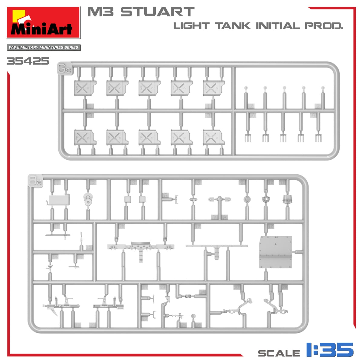 MiniArt 35425 M3 STUART LIGHT TANK, INITIAL PROD 1/35 – immagine 12