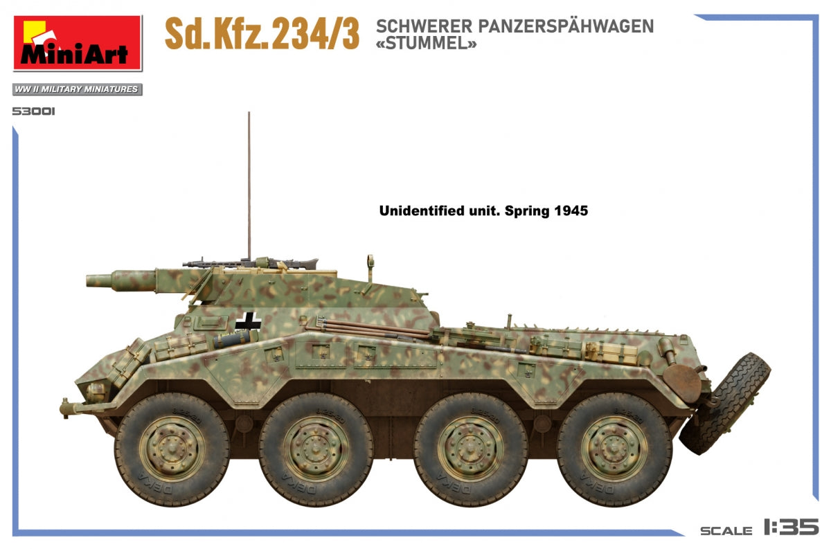 MiniArt 53001 Sd.Kfz.234/3 SCHWERER PANZERSPAHWAGEN STUMMEL 1/35 – Bild 15