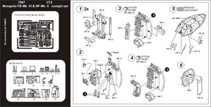 Aires 7067 MOSQUITO FB Mk.VI / NF Mk.II cockpit set 1/72 TAMIYA – Bild 2