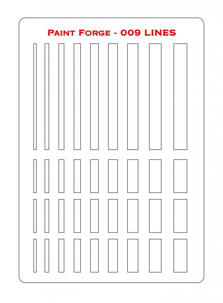 Paint Forge PFST009M STENCIL - LINES – image 2