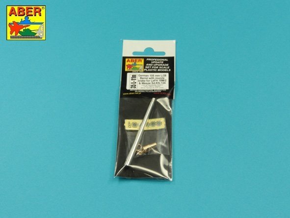Aber 35L-011N Lufa 105mm LeFH 18M/2 L/28 do niemieckie haubicy &amp;#39;Wespe&amp;quot; 1/35 – zdjęcie 2