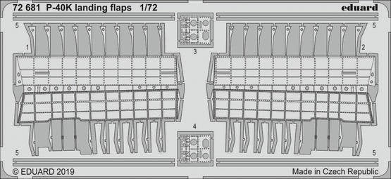 Eduard 72681 P-40K landing flaps 1/72 SPECIAL HOBBY