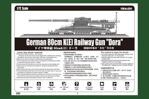 Hobby Boss 82911 German 80cm K(E) Railway Gun Dora 1/72 – Bild 2