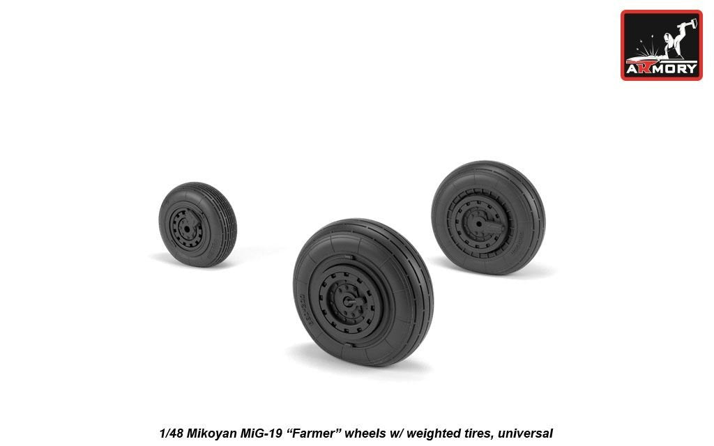 Armory Models AW48030 Mikoyan MiG-19 Farmer wheels w/ weighted tires 1/48 – Bild 4