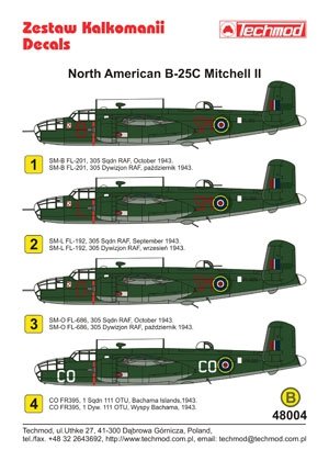 Techmod 48004 - North American B-25C Mitchell II 1/48 – immagine 2