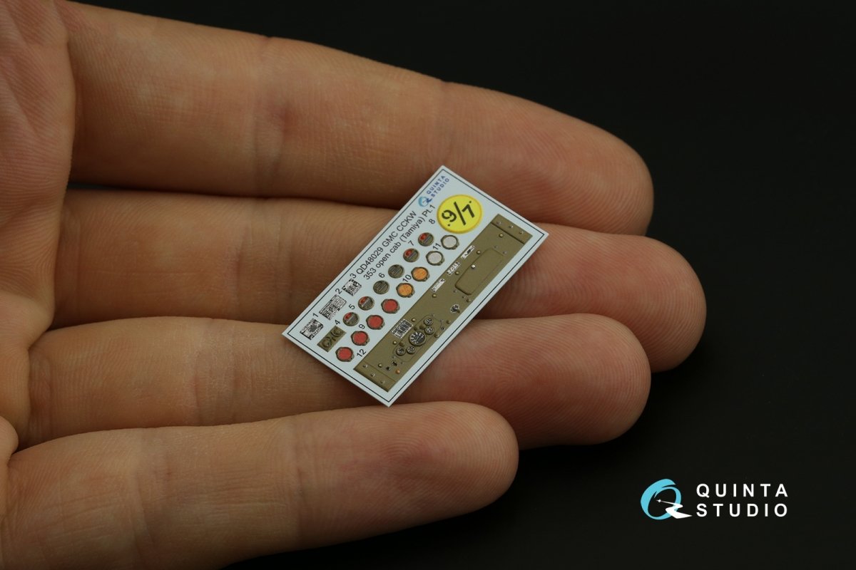 Quinta Studio QD48029 GMC CCKW 353 (open cab) 3D-Printed &amp;amp; coloured Interior on decal paper (Tamiya) 1/48 – imagen 3
