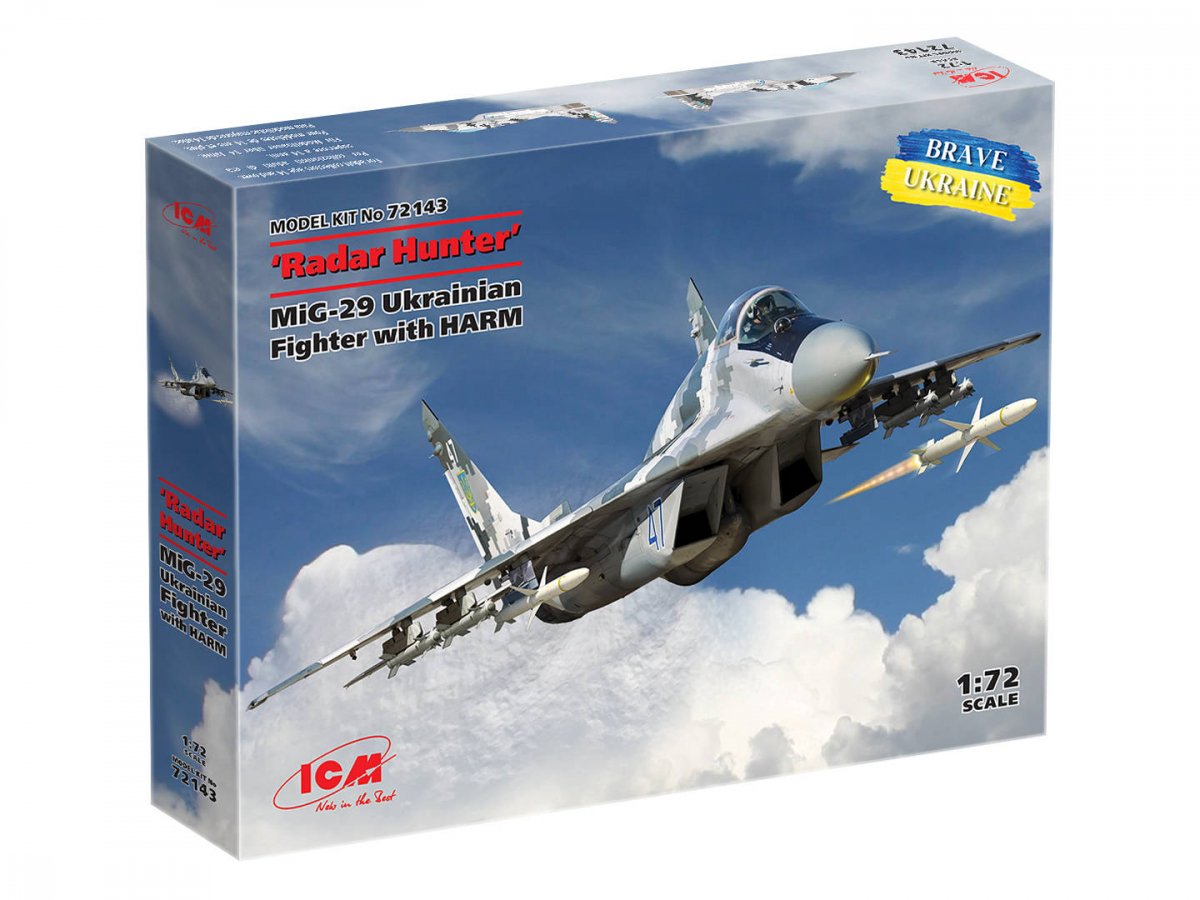 ICM 72143 Radar Hunter MiG-29 “9-13” Ukrainian Fighter with HARM missiles 1/72 – immagine 2
