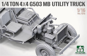 Takom 1016 1/4 ton 4×4 G503 MB Utility Truck ( Jeep Willys ) 1/16 – immagine 2