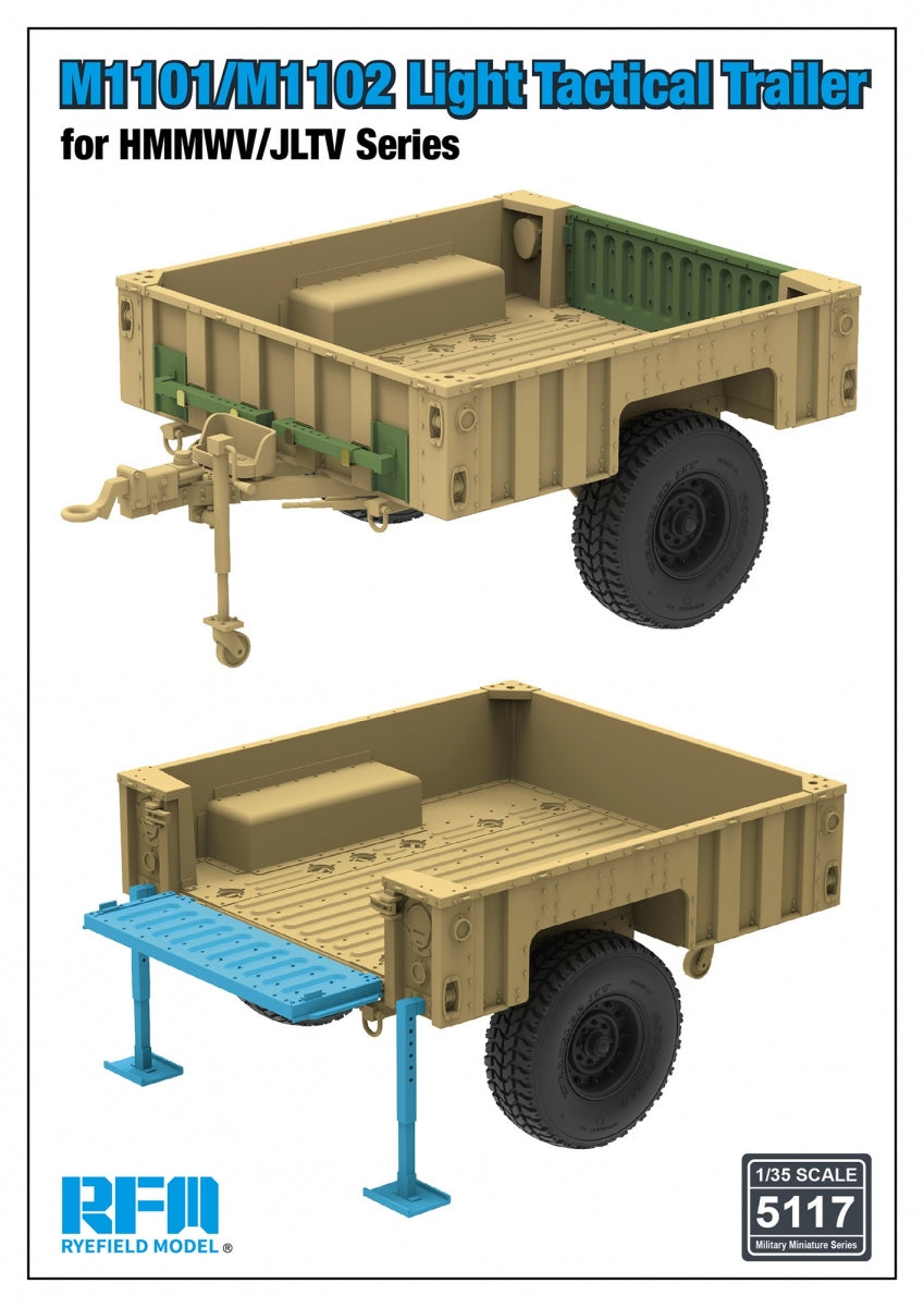 Rye Field Model 5117 M1101/M1102 Light Tactical Trailer for HMMWV/JLTV Series 1/35