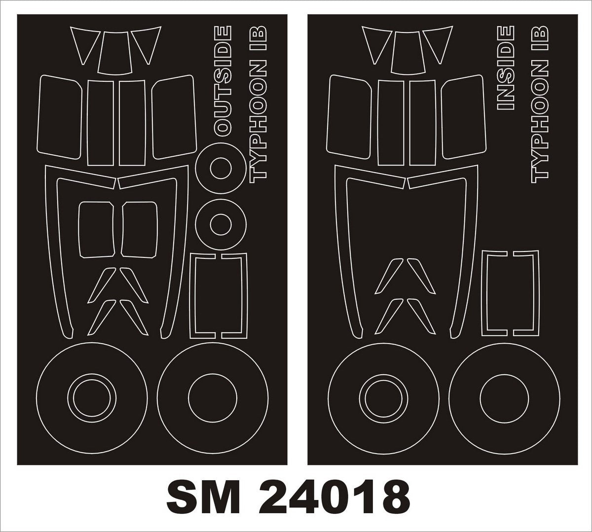 Montex SM24018 TYPHOON Ib CAR DOOR AIRFIX 1/24