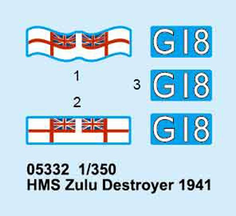 Trumpeter 05332 HMS Zulu British Tribal Class Destroyer 1941 1/350 – Bild 4