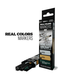 AK Interactive RCM111 WWII AXIS AIRCRAFT SQUIGGLE CAMOUFLAGE COLORS – RC MARKERS SET RCM026 RCM027 RCM030 – image 2