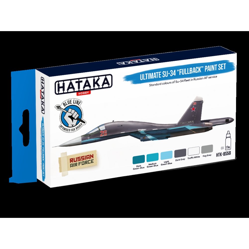 Hataka HTK-BS58 Ultimate Su-34 „Fullback” paint set (6x17ml) – immagine 3