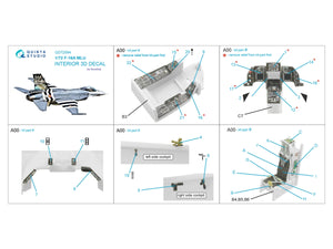 Quinta Studio QD72094 F-16A MLU 3D-Printed &amp;amp; coloured Interior on decal paper (Revell) 1/72 – imagen 12