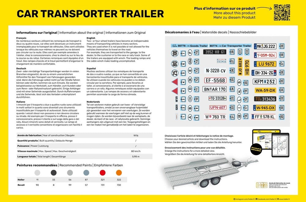 Heller 80774 Car Transport Trailer 1/24 – image 4