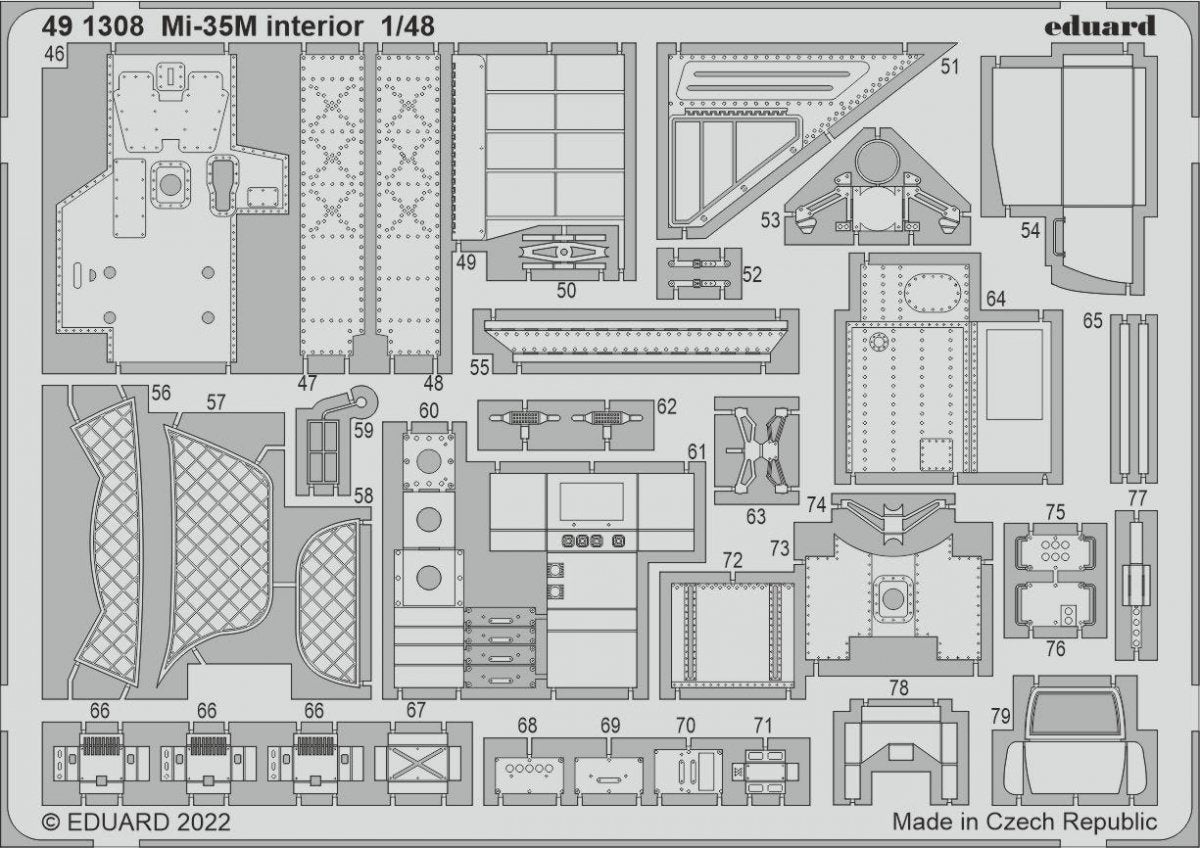Eduard 491308 Mi-35M intérieur ZVEZDA 1/48 – image 2