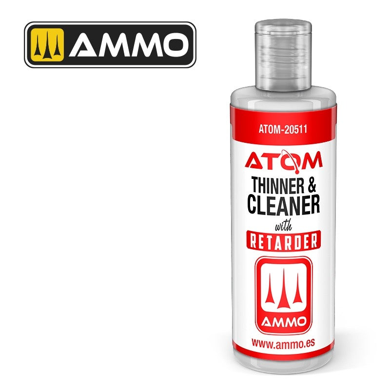 Diluant et nettoyant AMMO of Mig Jimenez 20511 ATOM avec retardateur 60 ml