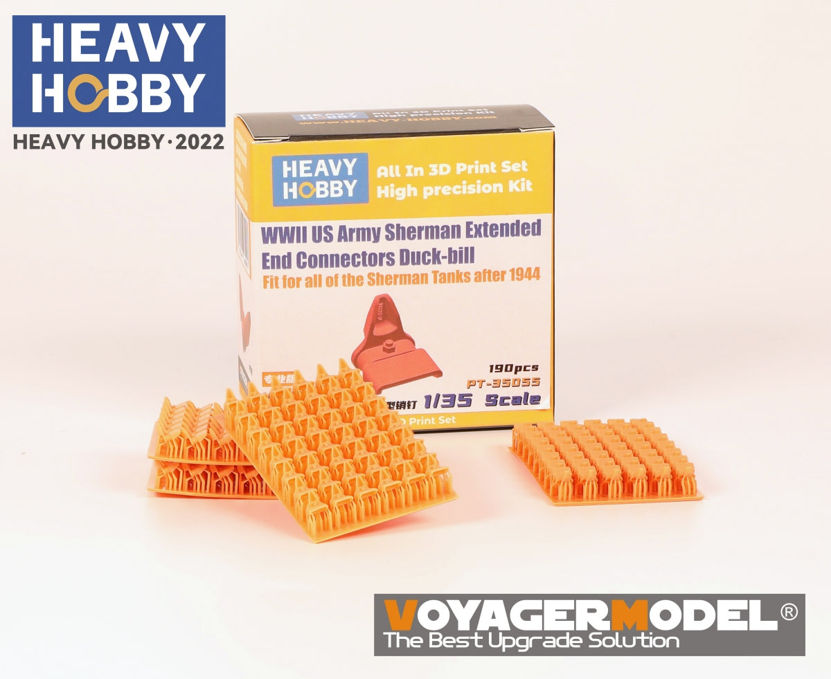 Heavy Hobby PT35055 Connecteurs d&amp;#39;extrémité allongés pour char Sherman de l&amp;#39;armée américaine de la Seconde Guerre mondiale, bec de canard, échelle 1/35 – image 2