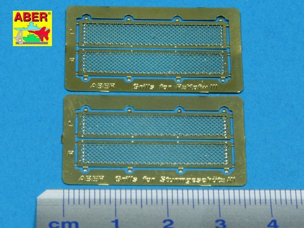 Grilles Aber 35G05 pour char allemand Pz.Kpfw.III et canon automoteur Stug.III (1/35) – image 2
