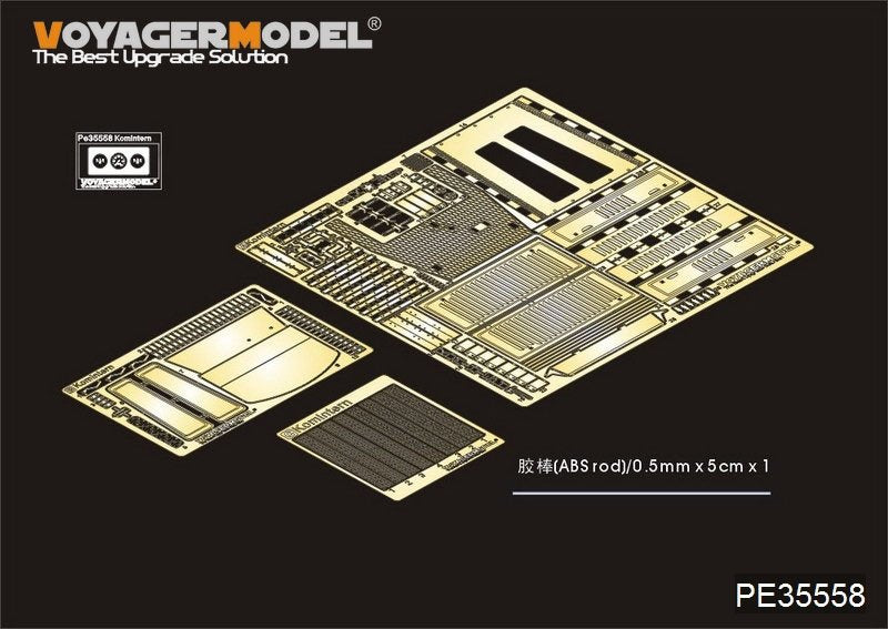 Tracteur d&amp;#39;artillerie soviétique Komintern de la Seconde Guerre mondiale, modèle Voyager PE35558, pour TRUMPETER 05540, échelle 1/35