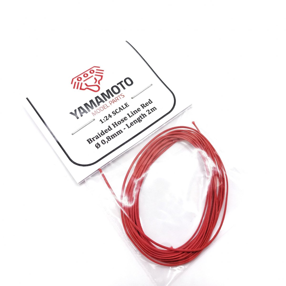 Yamamoto YMPTUN92 Wąż pleciony czerwony 0,8 mm 2m 1/24 – immagine 2