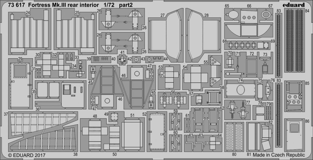 Eduard 73617 Fortress Mk. III rear interior AIRFIX 1/72 – image 2