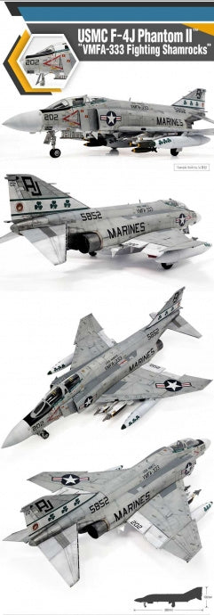 Academy 12356 USMC F-4J Phantom II VMFA-333 Shamrocks 1/48 – immagine 3