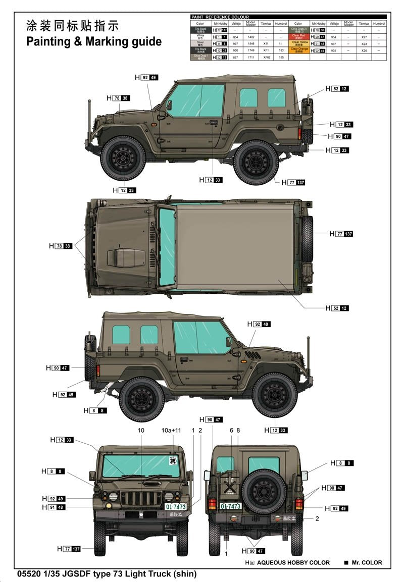 Trumpeter 05520 JSDF type 73 Light Truck 1/35 – immagine 2