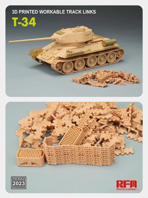 Rye Field Model 2023 T-34 3D PRINTED WORKABLE TRACK LINKS 1/35 – zdjęcie 3