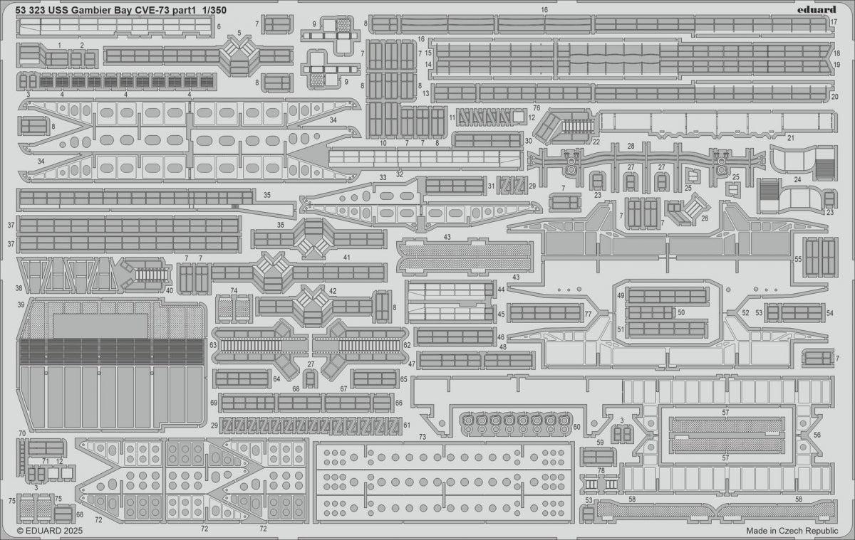 Eduard 53323 USS Gambier Bay CVE-73 part 1 HASEGAWA 1/350