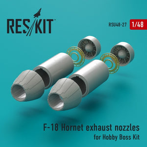 RESKIT RSU48-0027 F-18 Hornet exhaust nozzles for Hobby Boss kit 1/48
