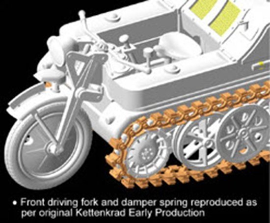 Dragon 6341 Sd.Kfz.2 Kettenkrad Early Production w/Infanteriekarren 1/35 – Bild 8