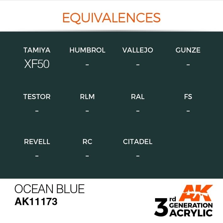 AK Interactive AK11173 OCEAN BLUE – STANDARD 17ml – Bild 3